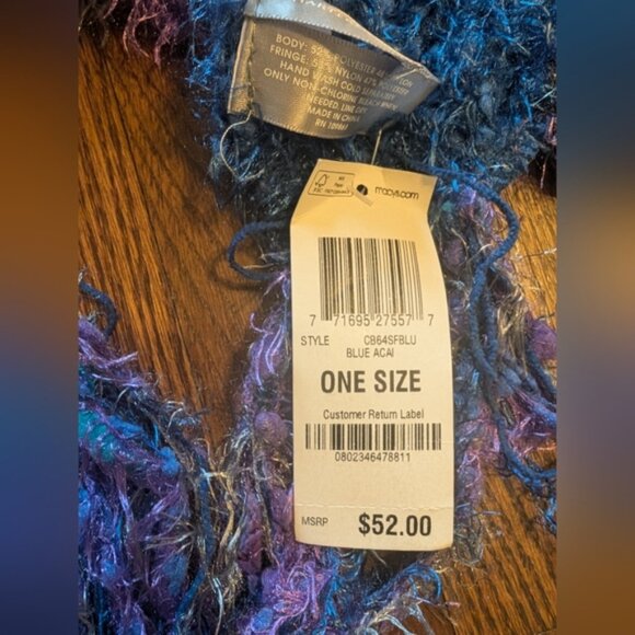 Charter Club Knitted Scarf with Fringe -NWT - Picture 7 of 7